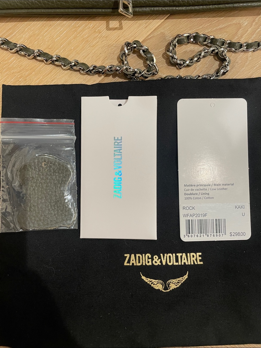 NWT Zadig & Voltaire Rock Crossbody Bag in Green/ Kaki - Picture 2 of 12